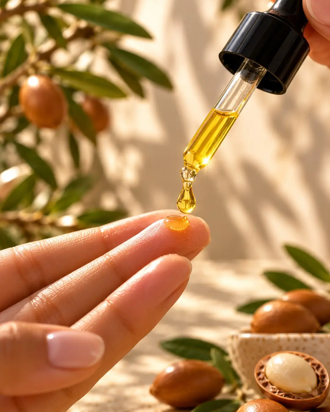 Huile argan & ricin JOUDOR 50 ml : texture de l’huile