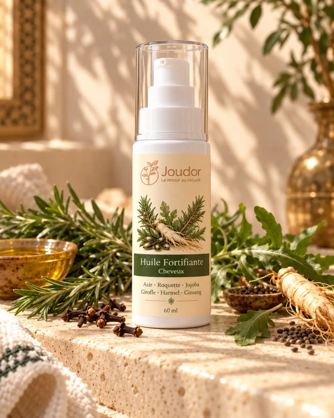 Huile fortifiante JOUDOR 60 ml : flacon